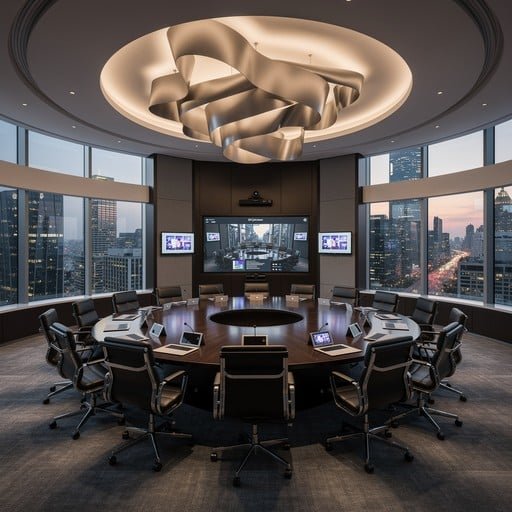 Modern boardroom representing AI integration and business growth
